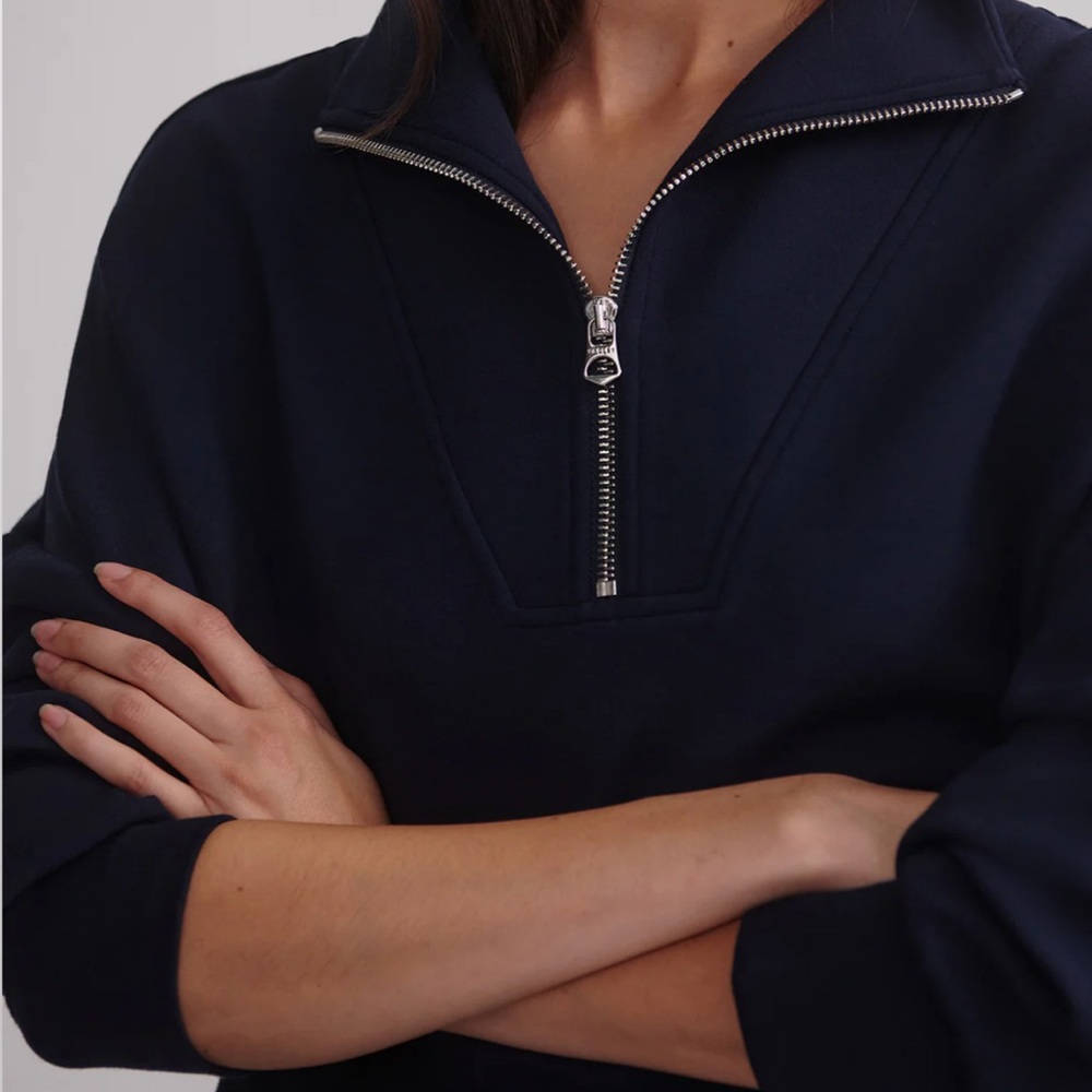 Varley Navy Half-Zip Sweater